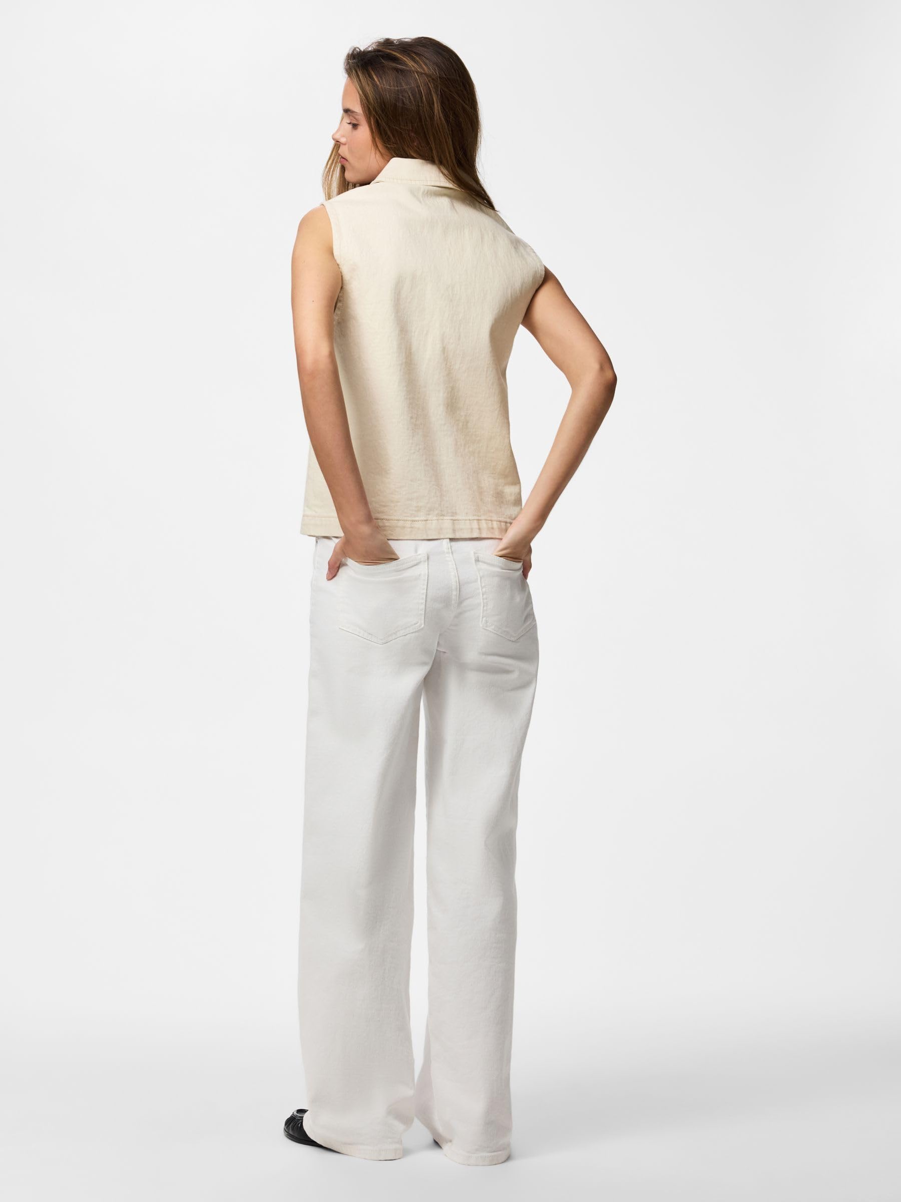 Pieces Pcgrace SL Denim Polo Top BC polo donna XS denim