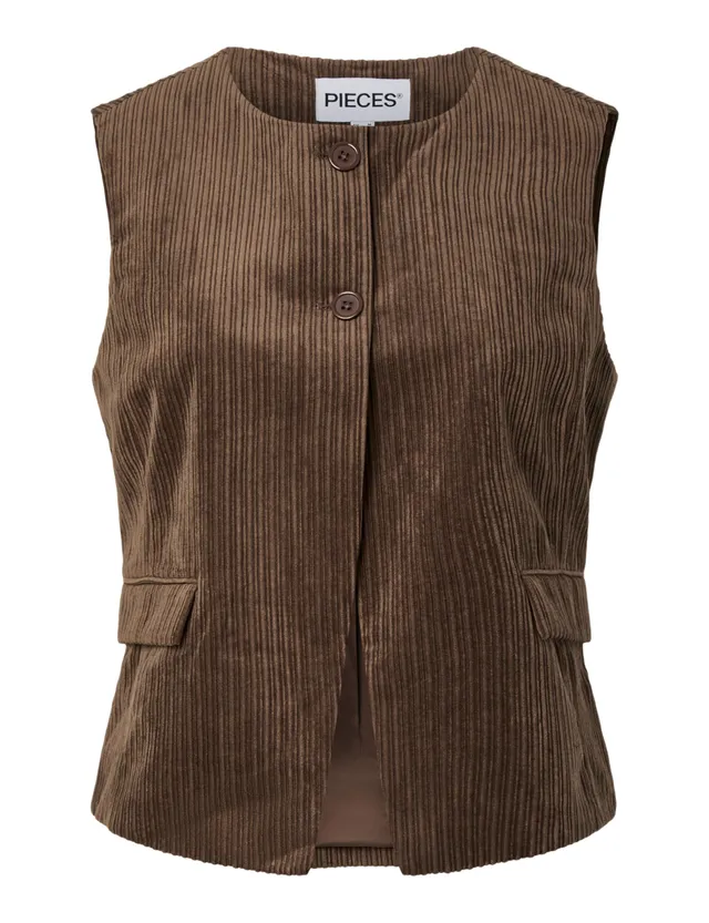 Pieces Pcaudre Cord gilet donna S velluto a coste