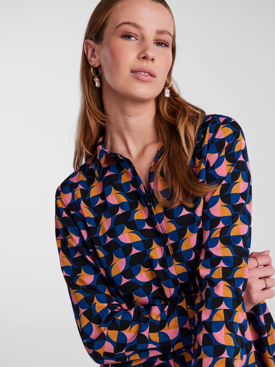 PIECES Pcbernice LS Shirt Dress BC Abito Donna Taglia S