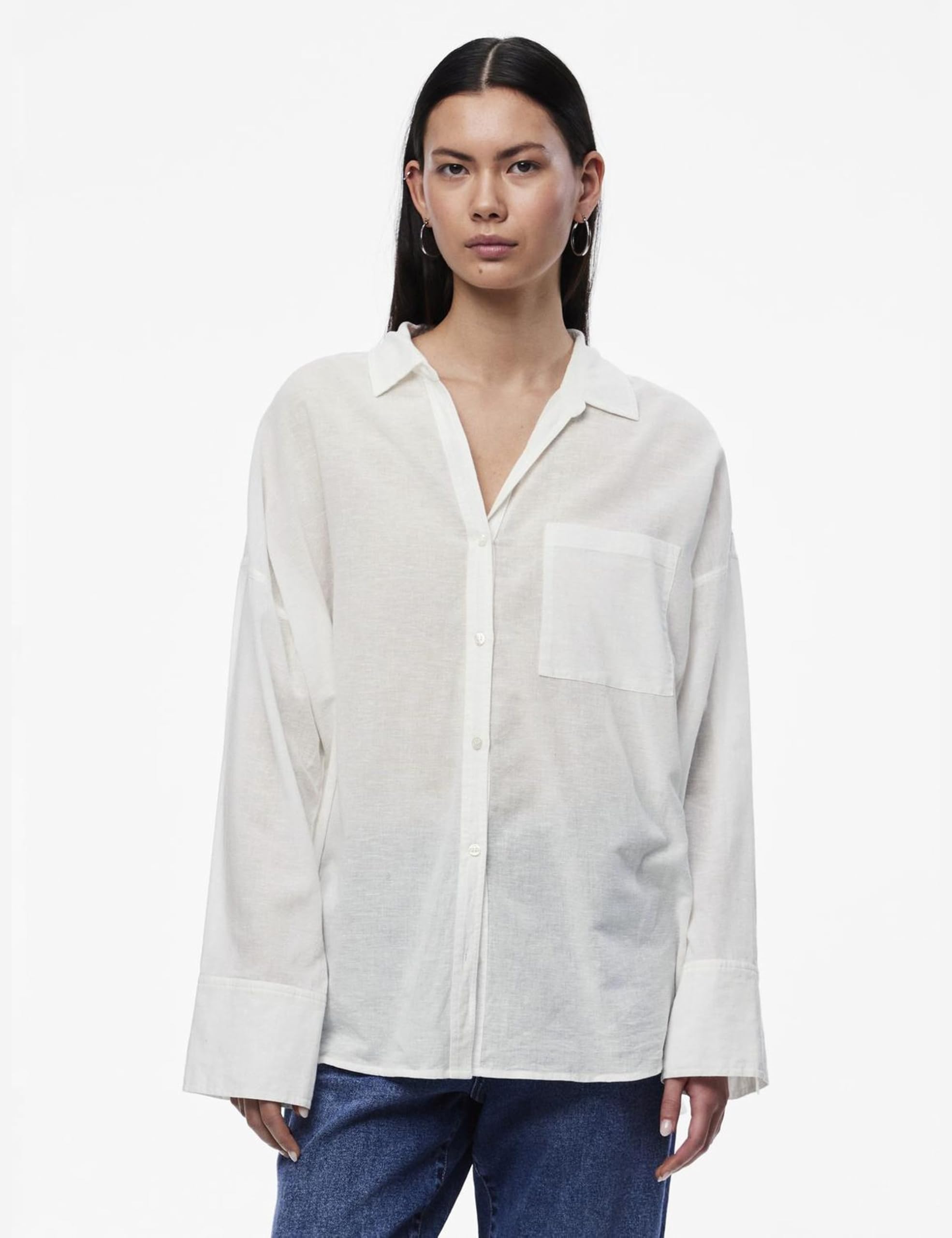 Pieces PcMatinka Camicia Donna Maniche Lunghe