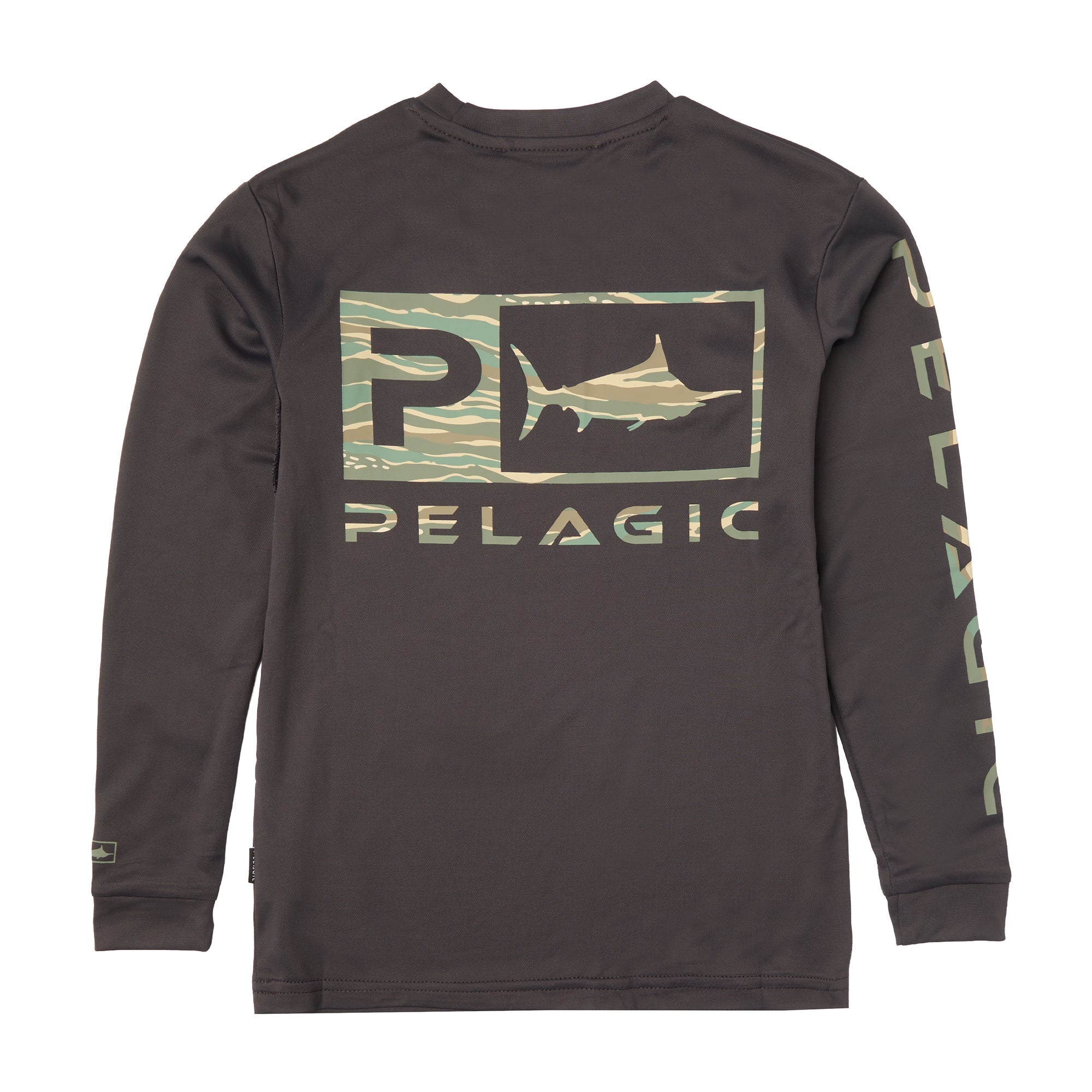 Pelagic Aquatek Wahoo Icon maglia bimbo grafite UPF 50+