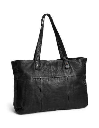 Pieces Pcribs Leather borsa viaggio donna nera pelle