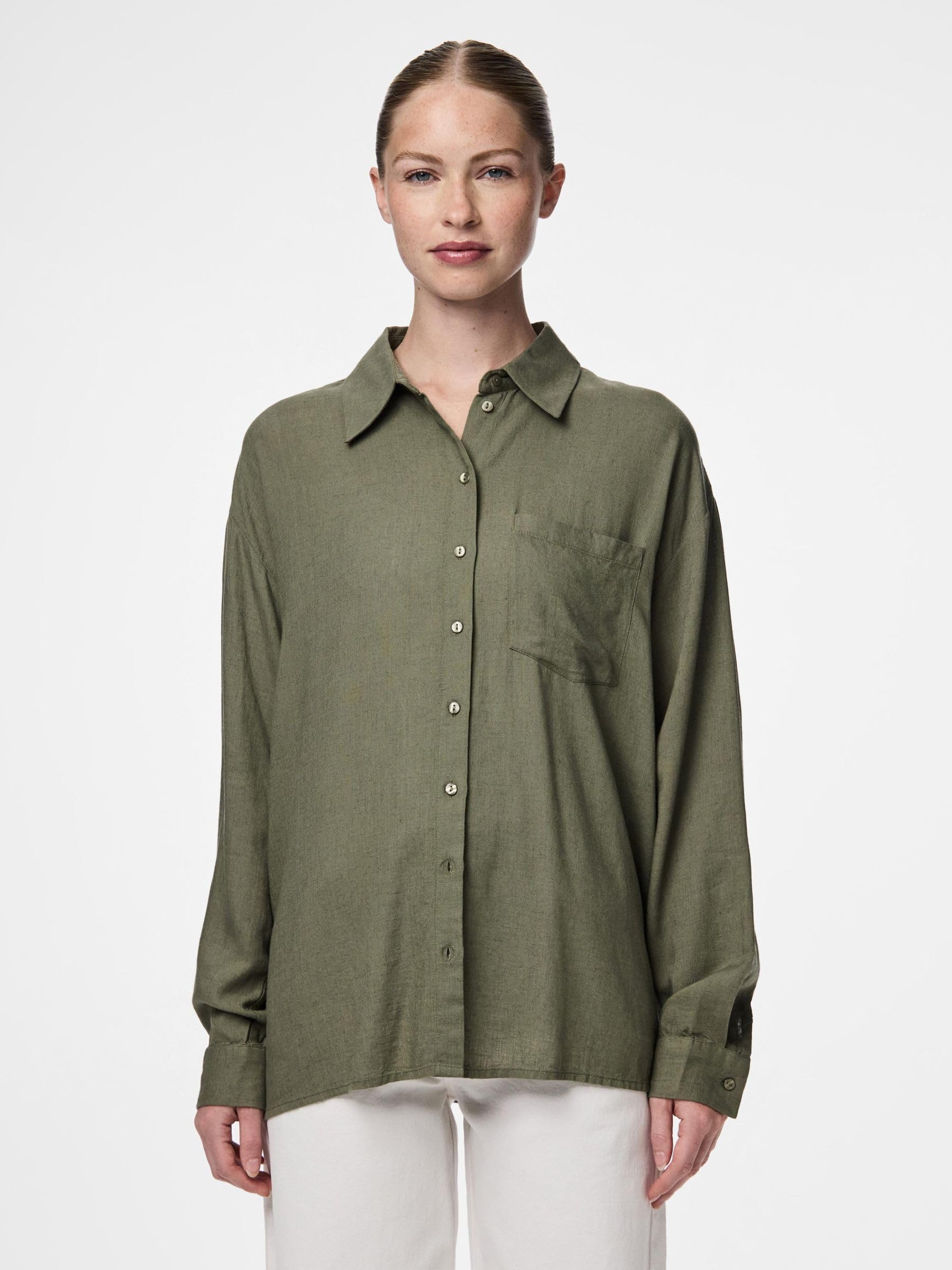 Pieces PCPIA camicia donna cotone uso quotidiano