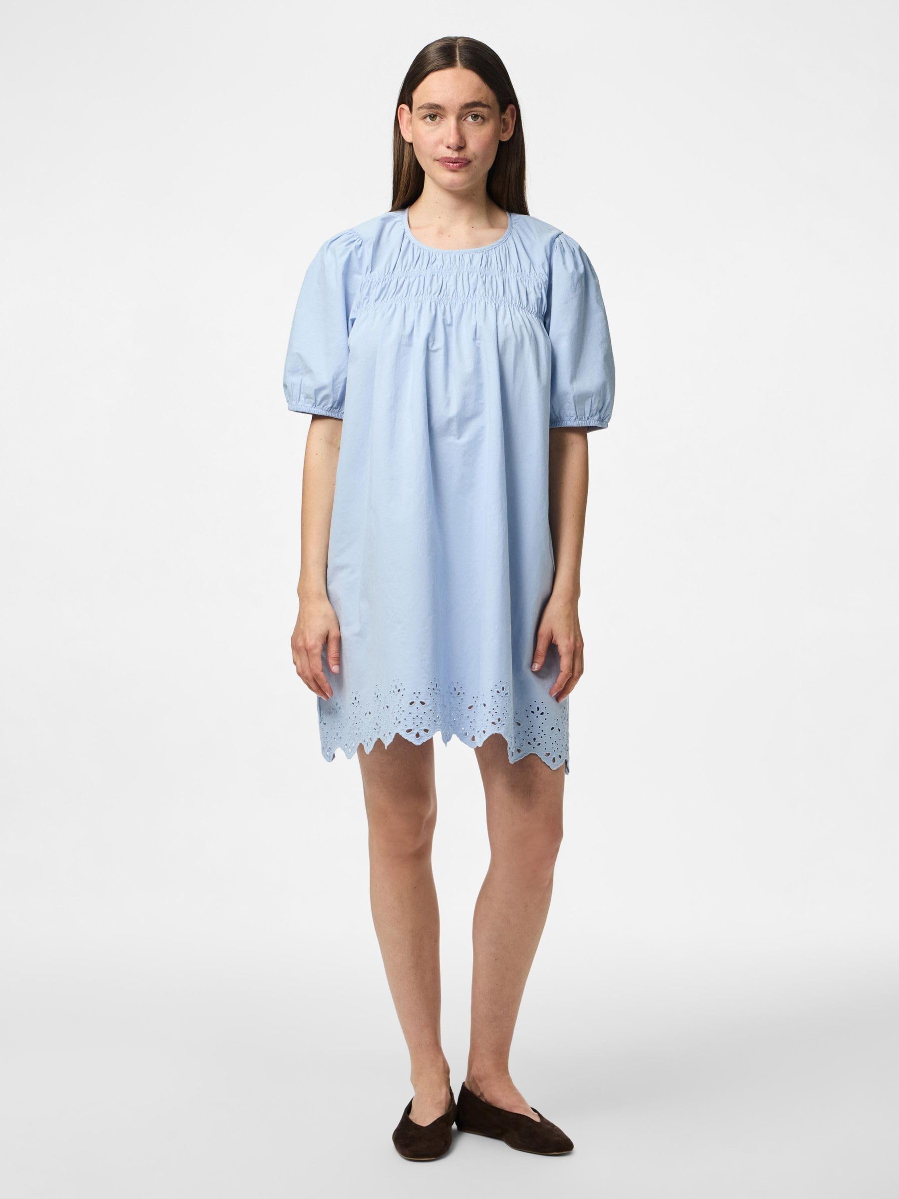 Pieces Pcsalmina 2/4 vestito donna M blu cachemire