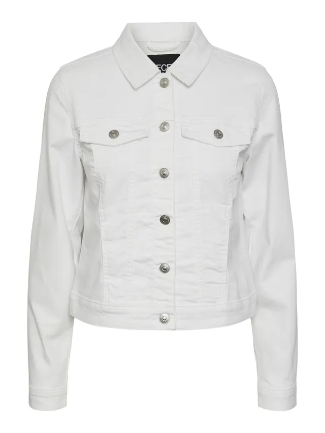 Pieces Pcoia giacca denim donna taglia S cotone
