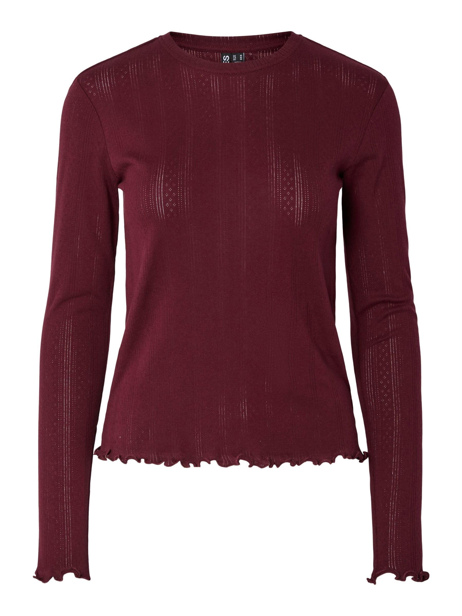 Pieces Pcmarie maglia donna maniche lunghe pointelle