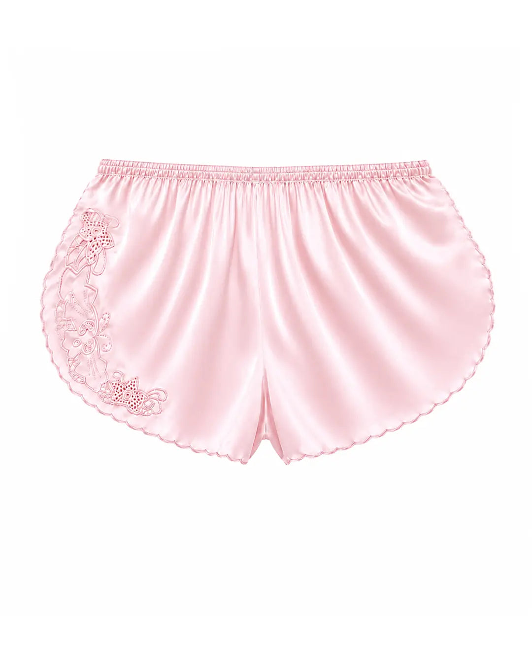 el.residu Nidra pigiama rosa seta ricamata M