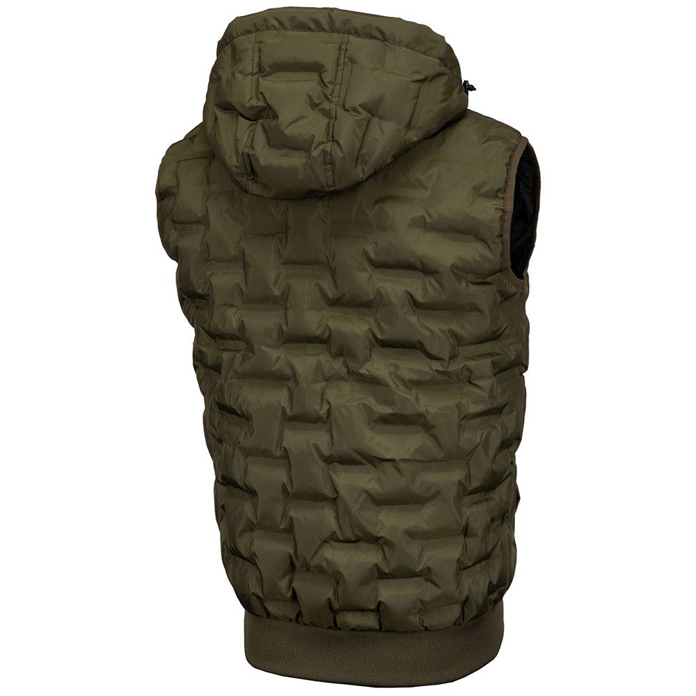 Pitbull Carver gilet trapuntato cappuccio verde S