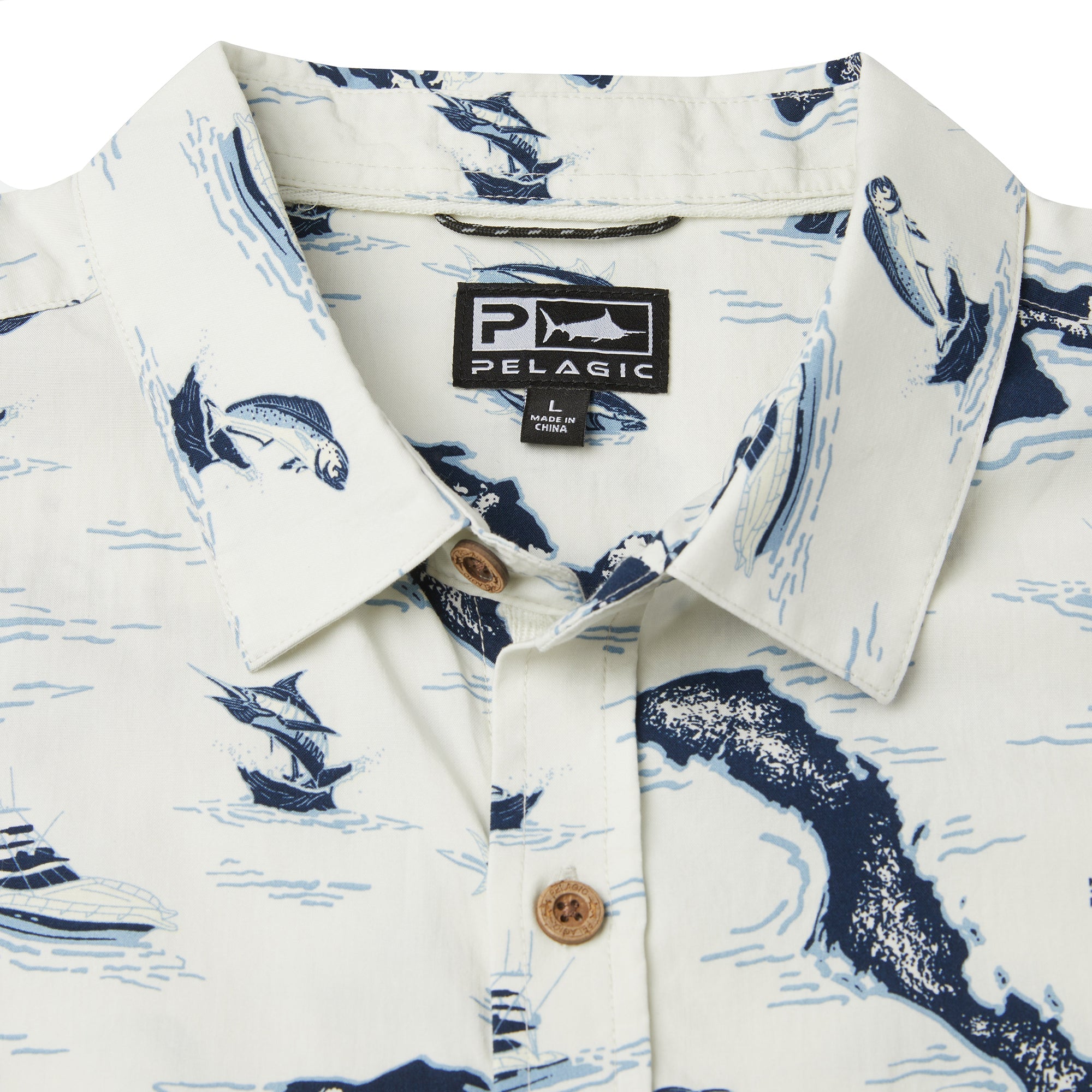 PELAGIC Knockdown camicia uomo Bone UPF 50+