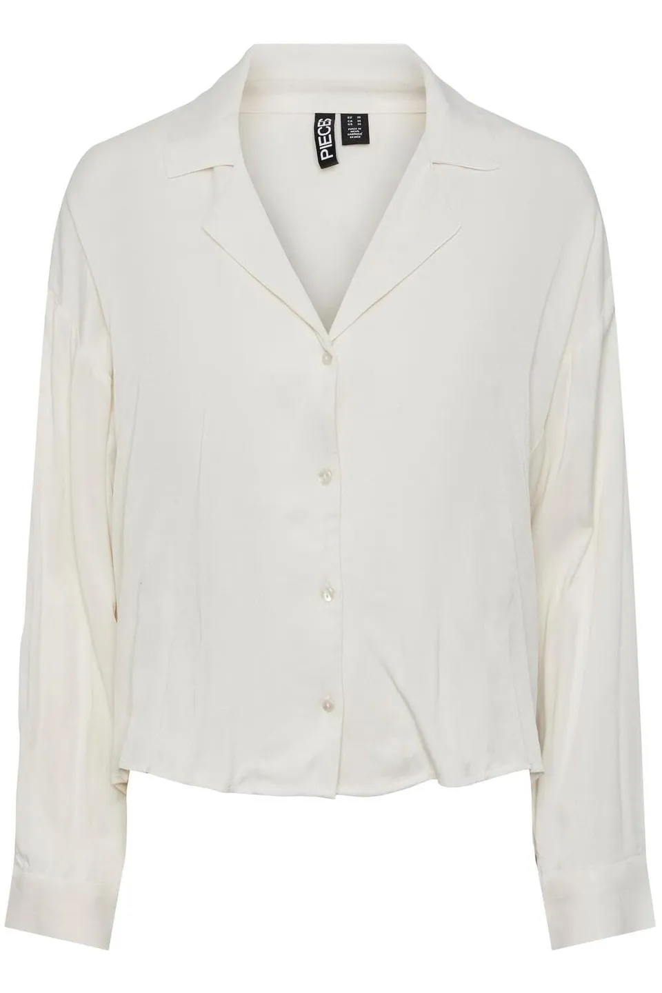 Pieces Pcsmilli camicia donna M Eggnog oversize