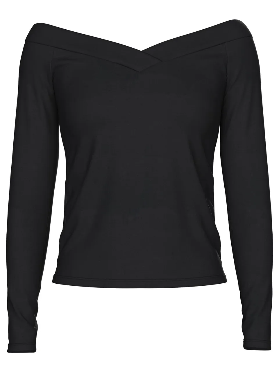 Pieces Pcmaliva top donna maniche lunghe elasticizzato