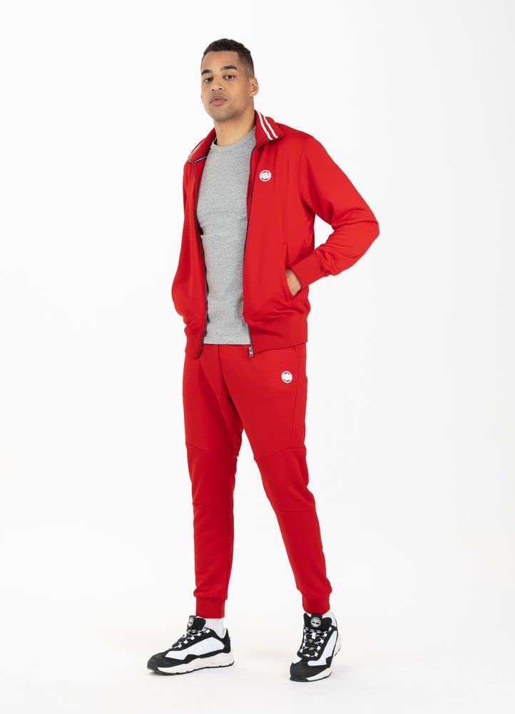 Pit Bull West Coast Oldschool Track Jacket Small Logo giacca rossa S