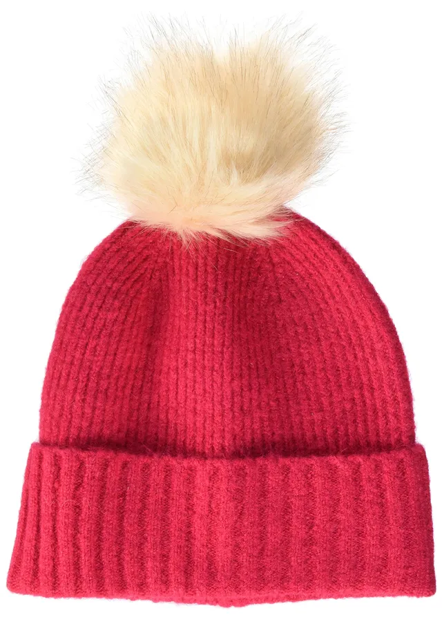 Pieces Pcdiana Wool Hood cuffia donna lana con pompon