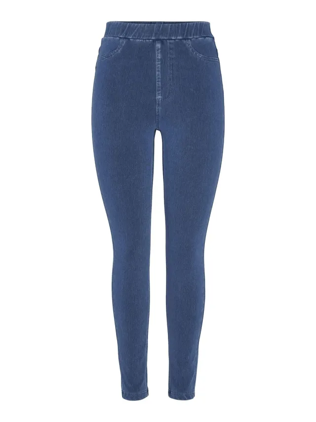Pieces Pcjumbo Foxy jeggings donna blu elasticizzati
