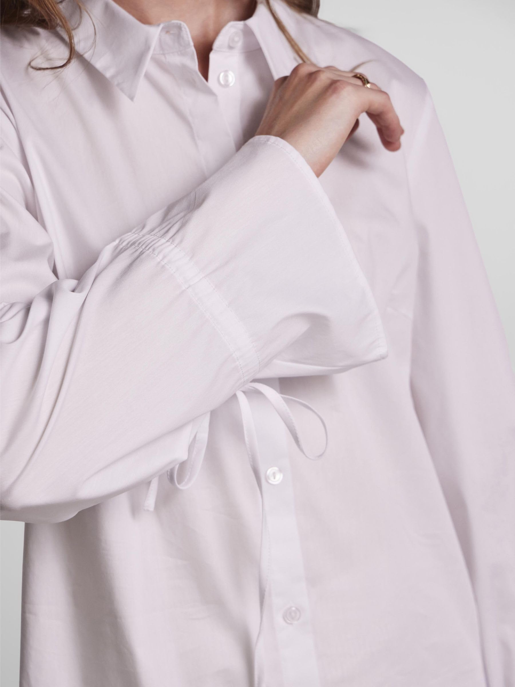 Pieces camicia donna maniche lunghe dritta