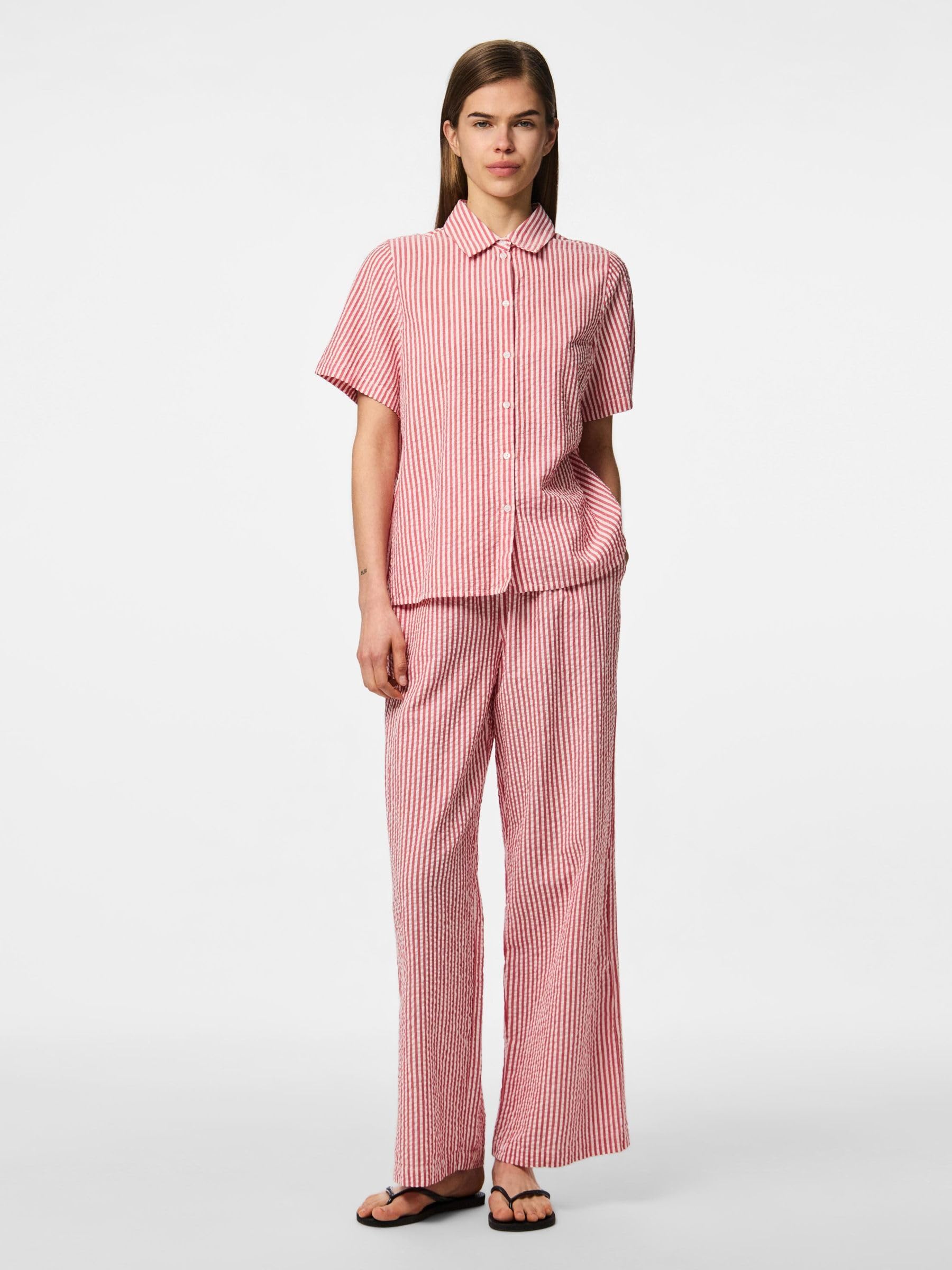 Pieces Pcsally HW Loose String Pant pantaloni Goji Berry