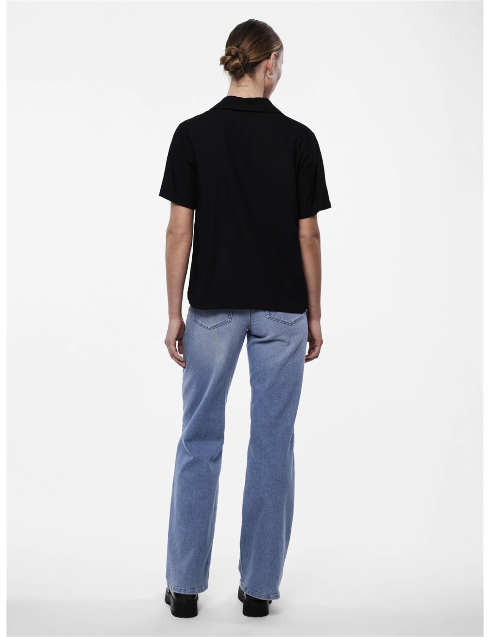 Pieces PCTALA camicia manica corta nero uso quotidiano
