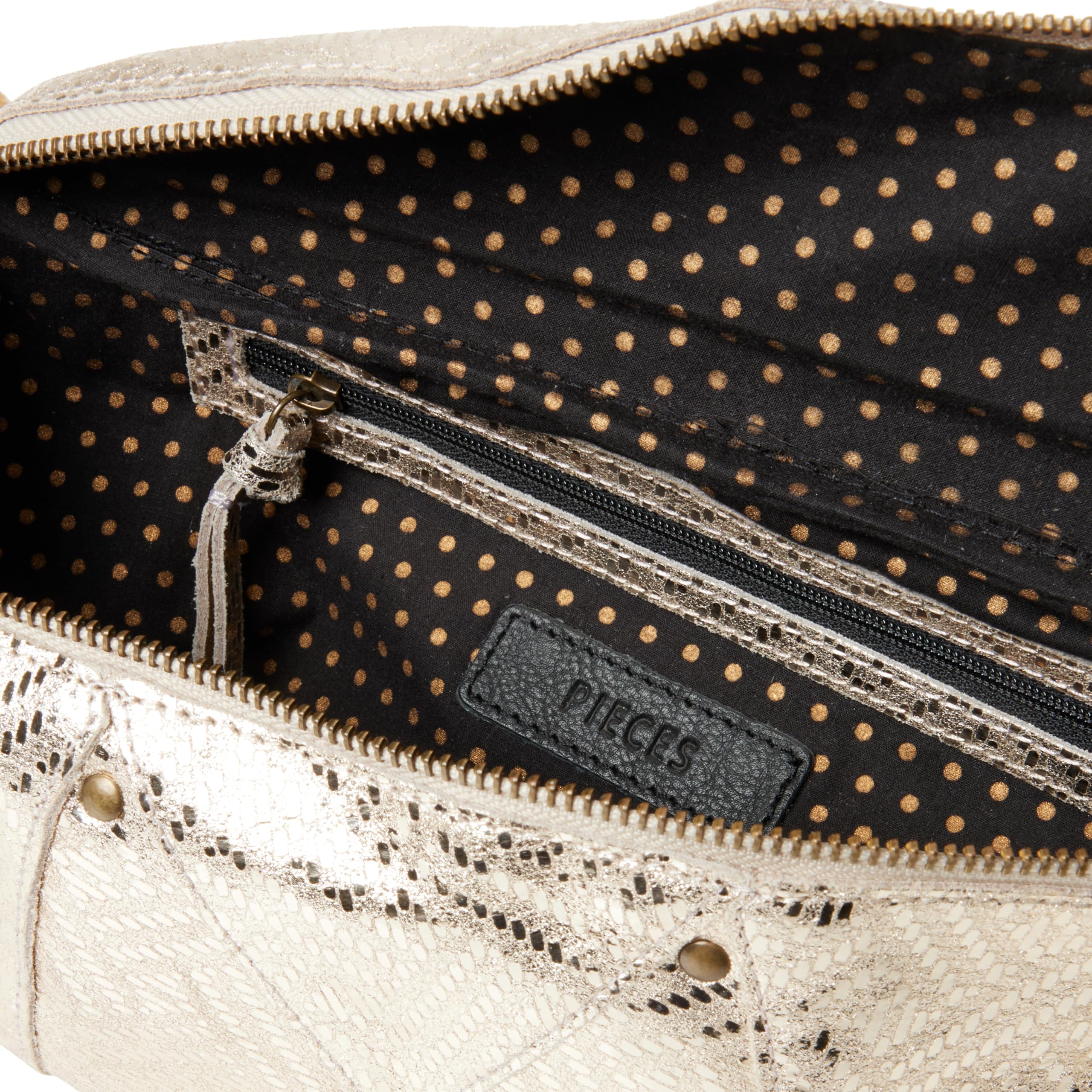 Pieces Pcmilla Pelle FC marsupio donna almond metallizzato