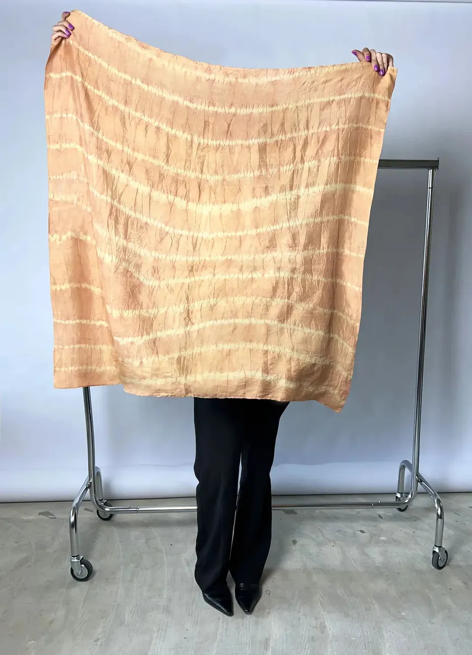 el.residu Sima #5 foulard seta arancione taglia unica traspirante