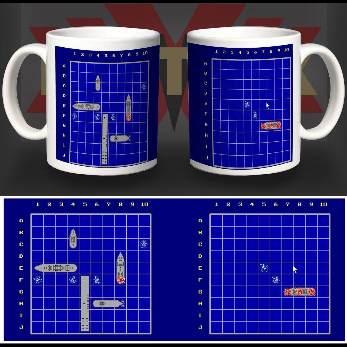 Vintage Videogame Battaglia Navale tazza ceramica