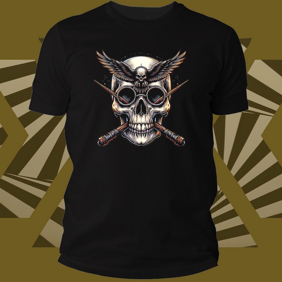 Matrix Music Store Tribe-Tee Skull Harry Howl t-shirt unisex cotone