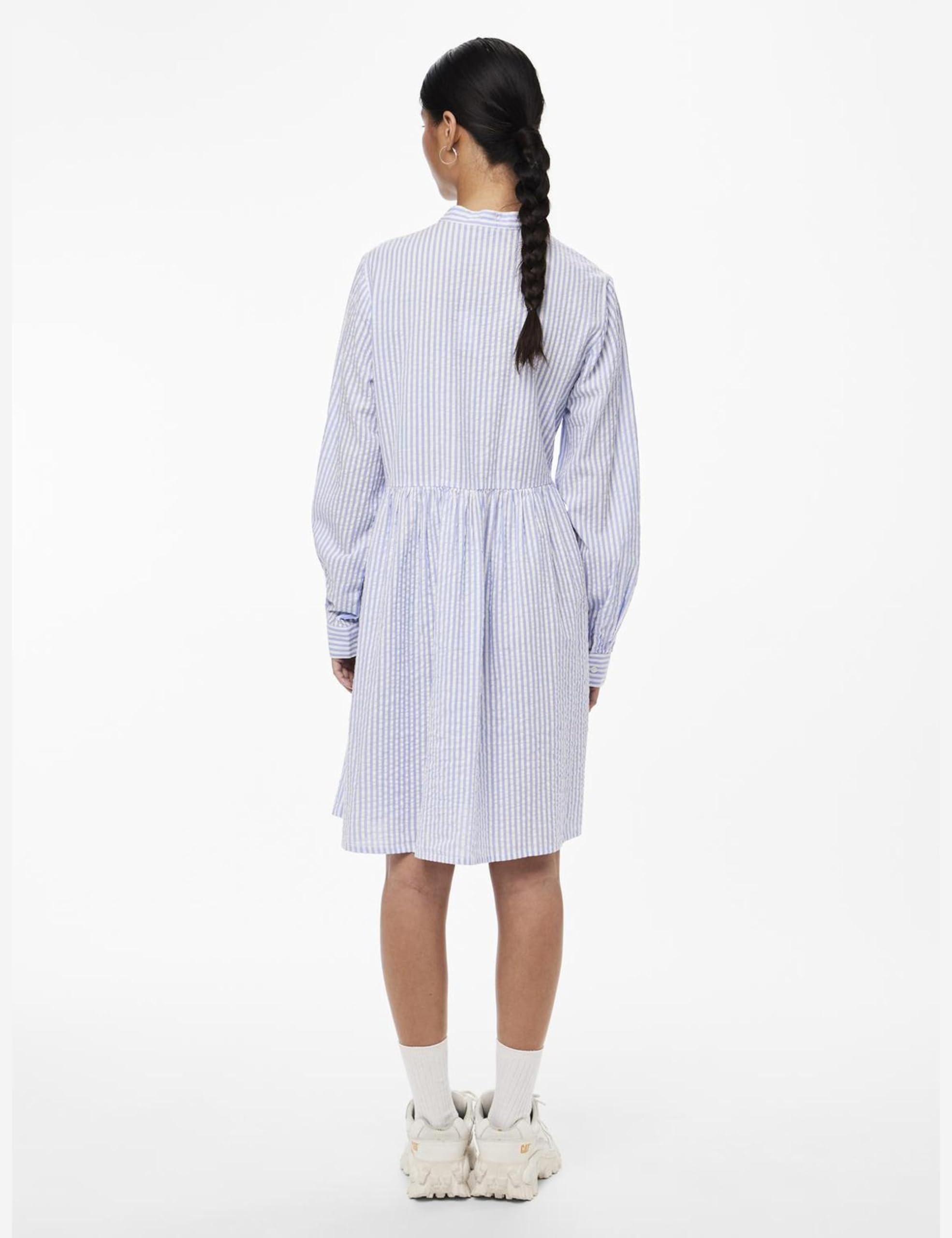 Pieces Pcsally Seersucker abito camicia donna