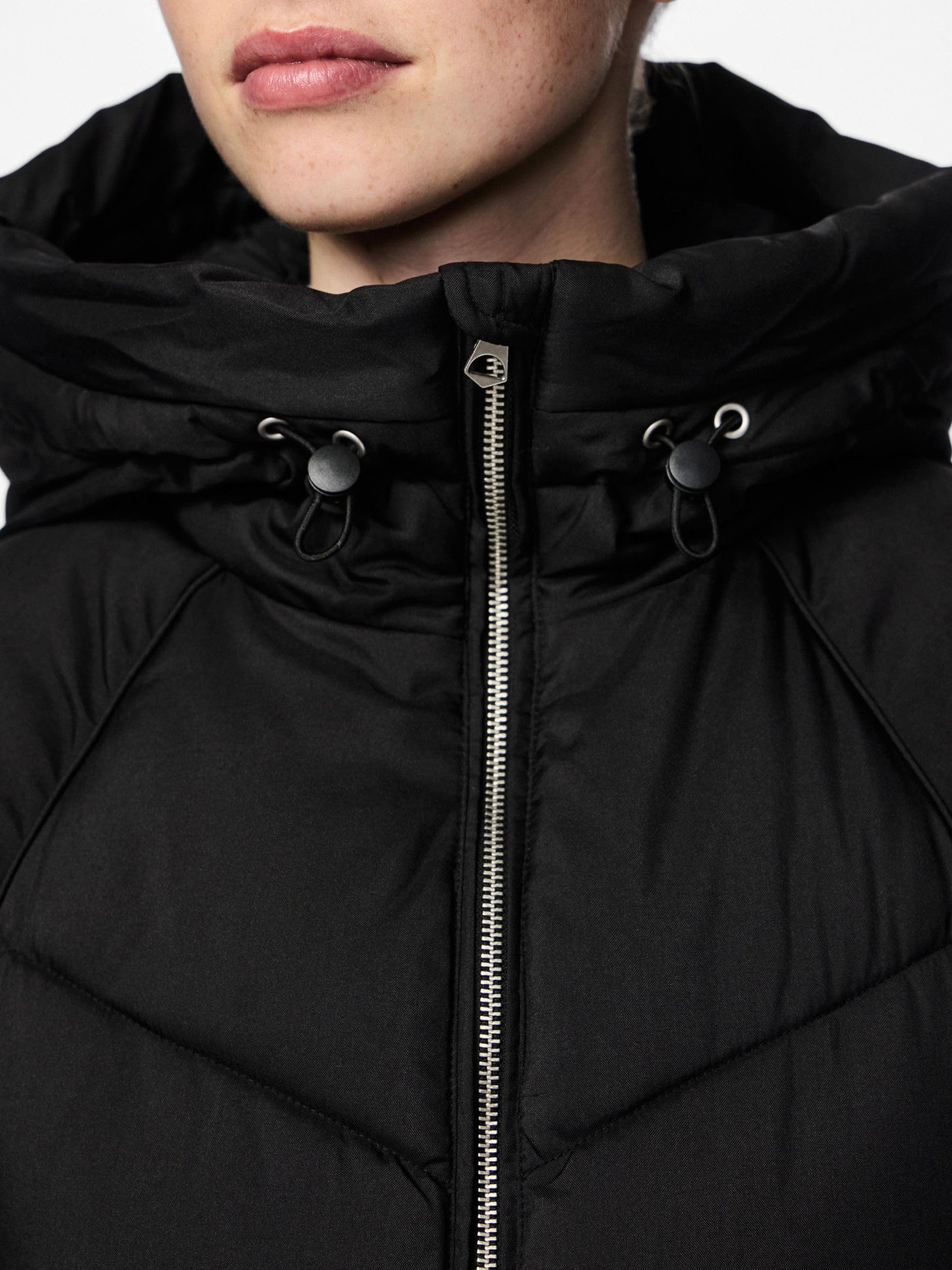 PIECES Pcnocelyn piumino donna nero taglia L trapuntato