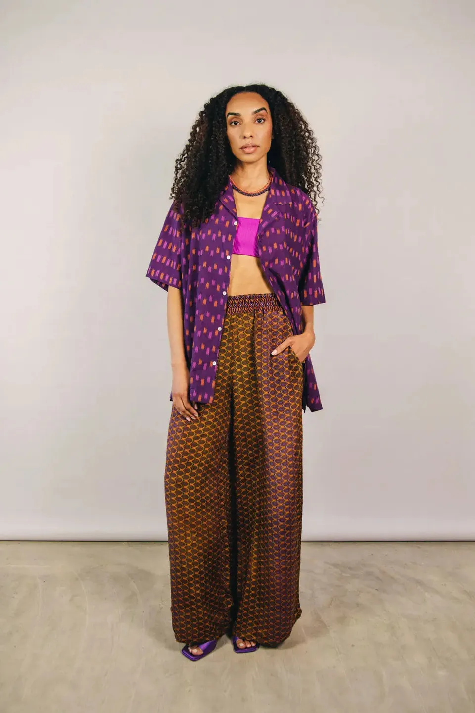 el.residu Madhu Sari 15 pantaloni S/M viscosa