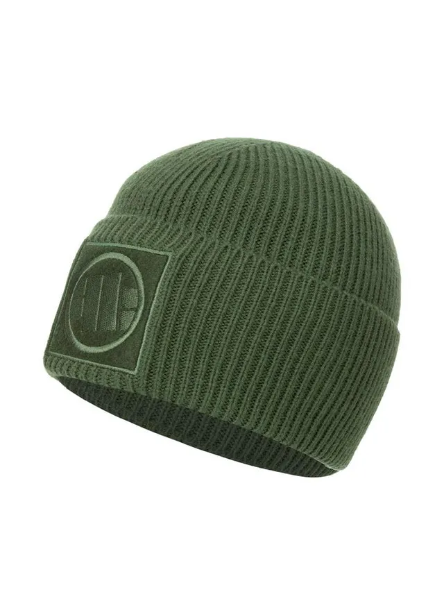 Pitbull Logo beanie verde oliva berretto invernale