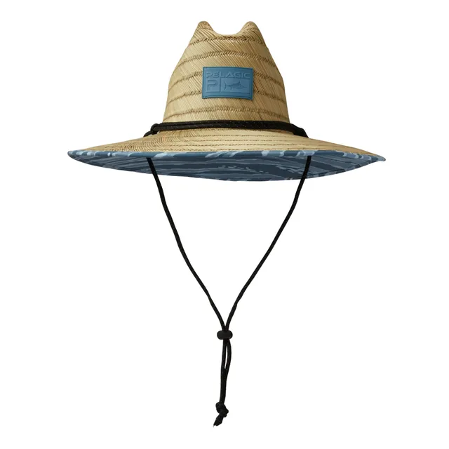 Pelagic Baja Wahoo Camo cappello paglia petrol OS tesa larga