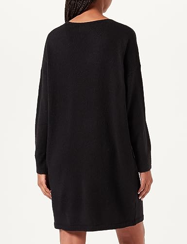 Pieces Pcjuliana LS V-Neck abito maglia donna nero