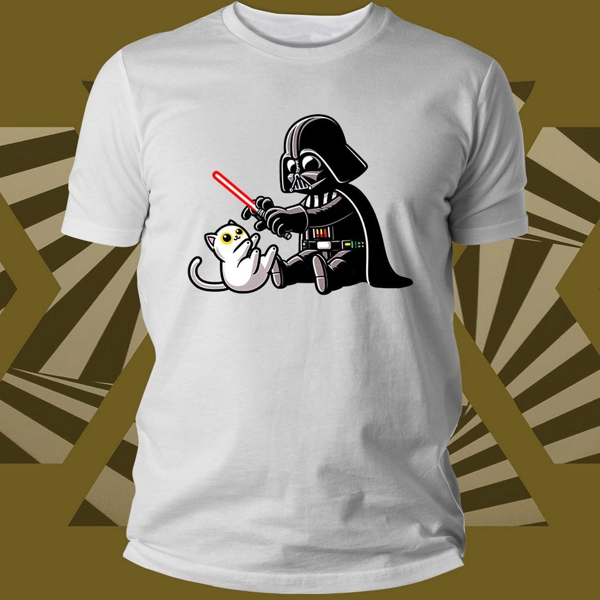 Matrix Music Store Pet-Tee Rex Vader vs Cat T-shirt unisex