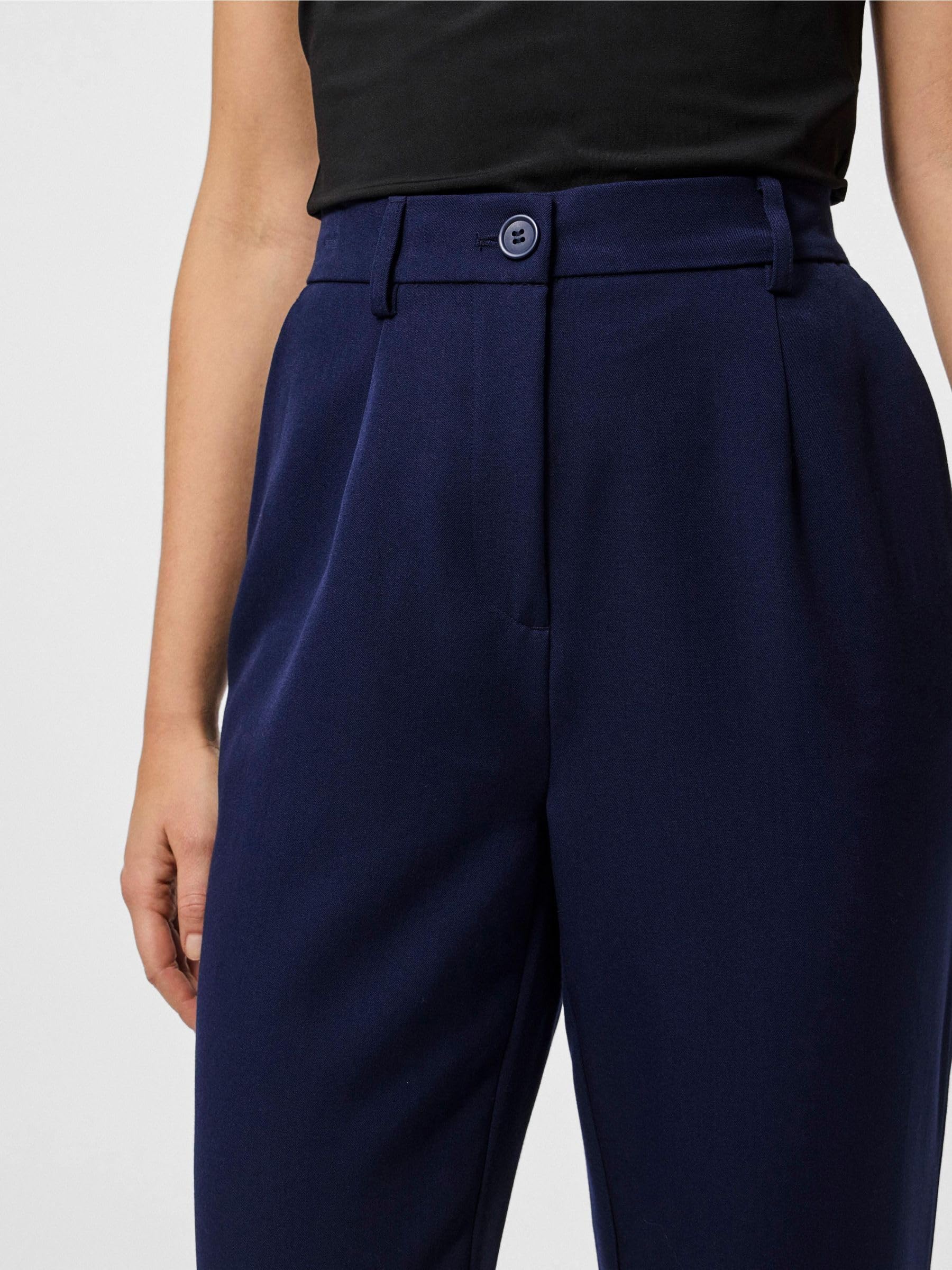 Pieces Pckamil pantaloni donna blu oltremare taglia S
