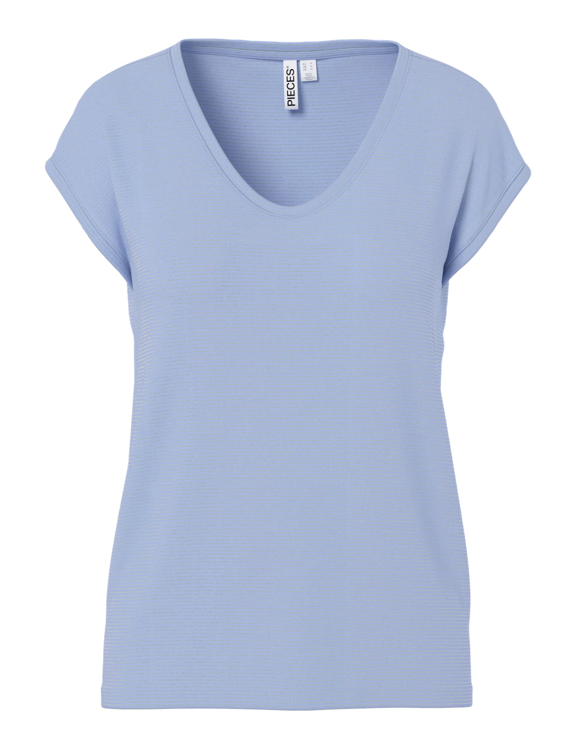 Pieces Pcbillo Tee maglietta donna lurex a righe