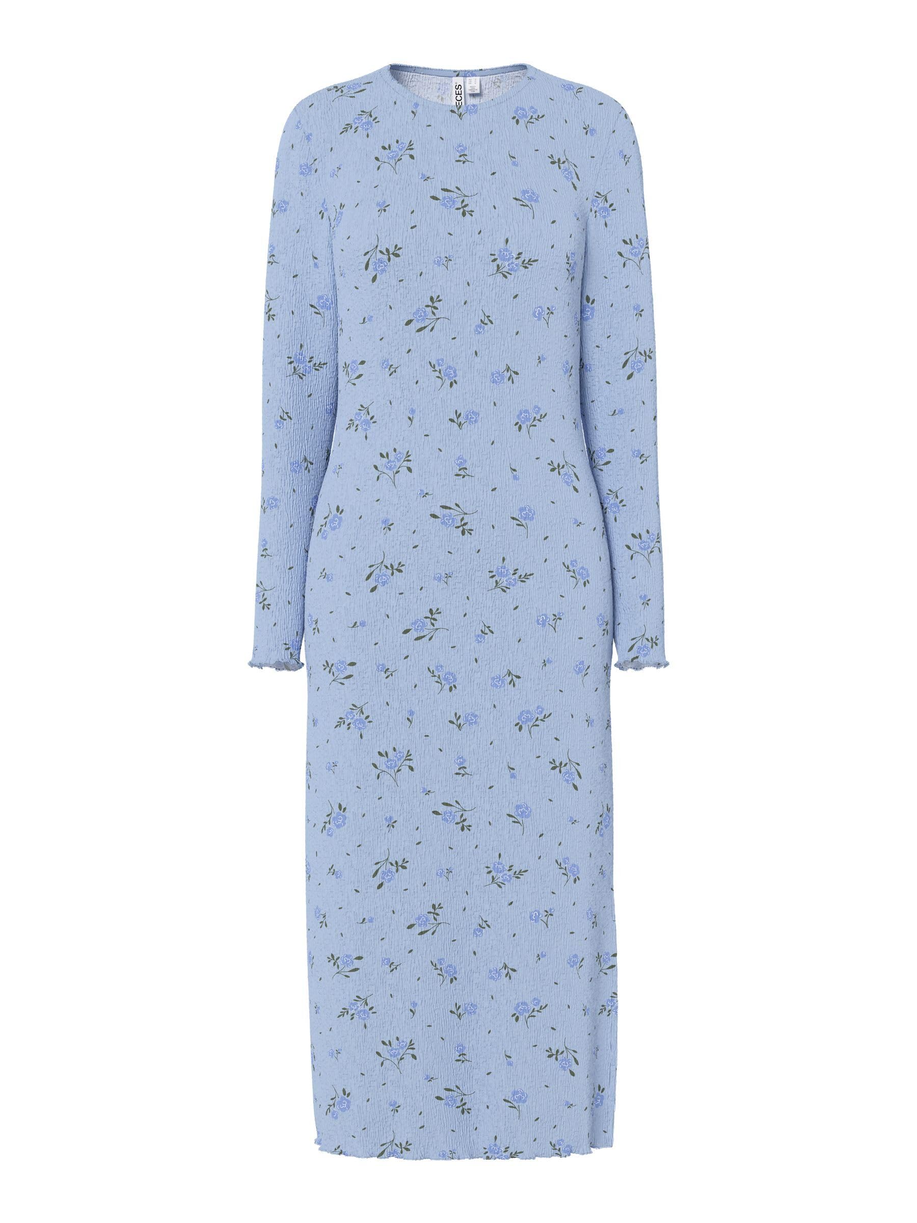 Pieces Pcflora LS Midi Dress Jrs Noos BC abito midi donna