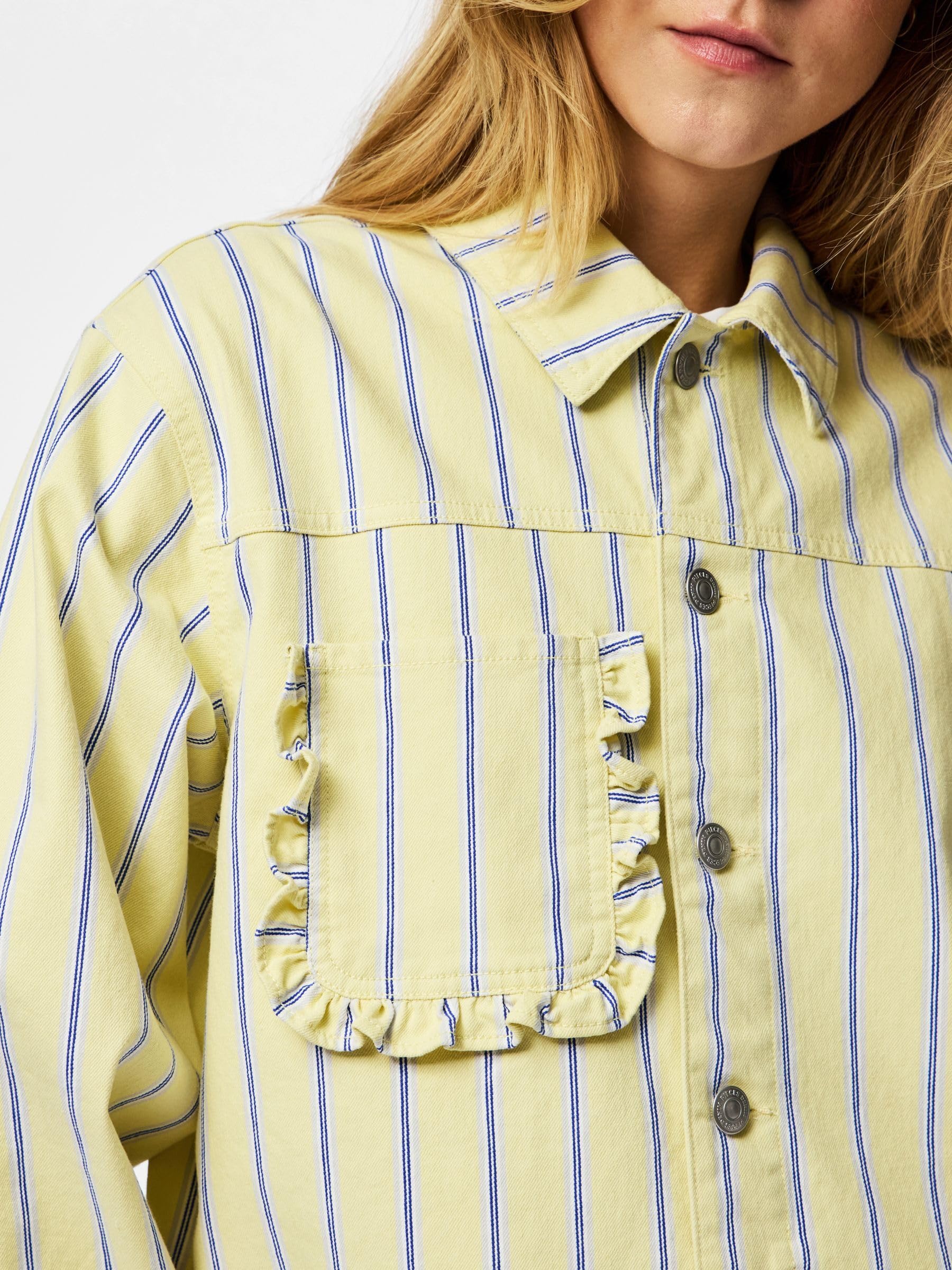 Pieces Pcbillo LS Giacca Denim Donna Taglia L