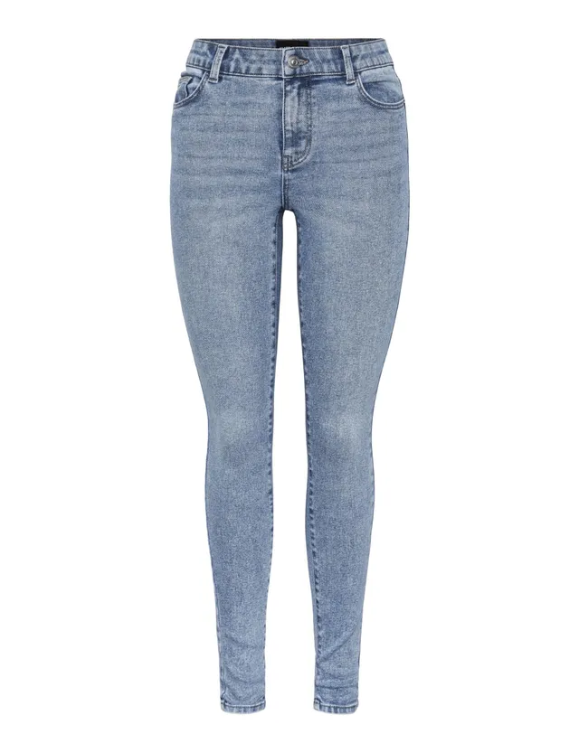 Pieces Pcdana Lb302 Noos jeans skinny donna vita media
