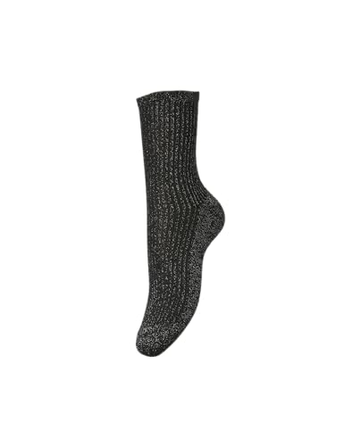 PIECES Pcsebby Glitter Stripe Noos calzini grigio tortora