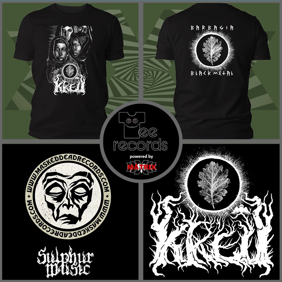 Matrix Music Store Tee-Records Kre U Janas T-shirt cotone organico