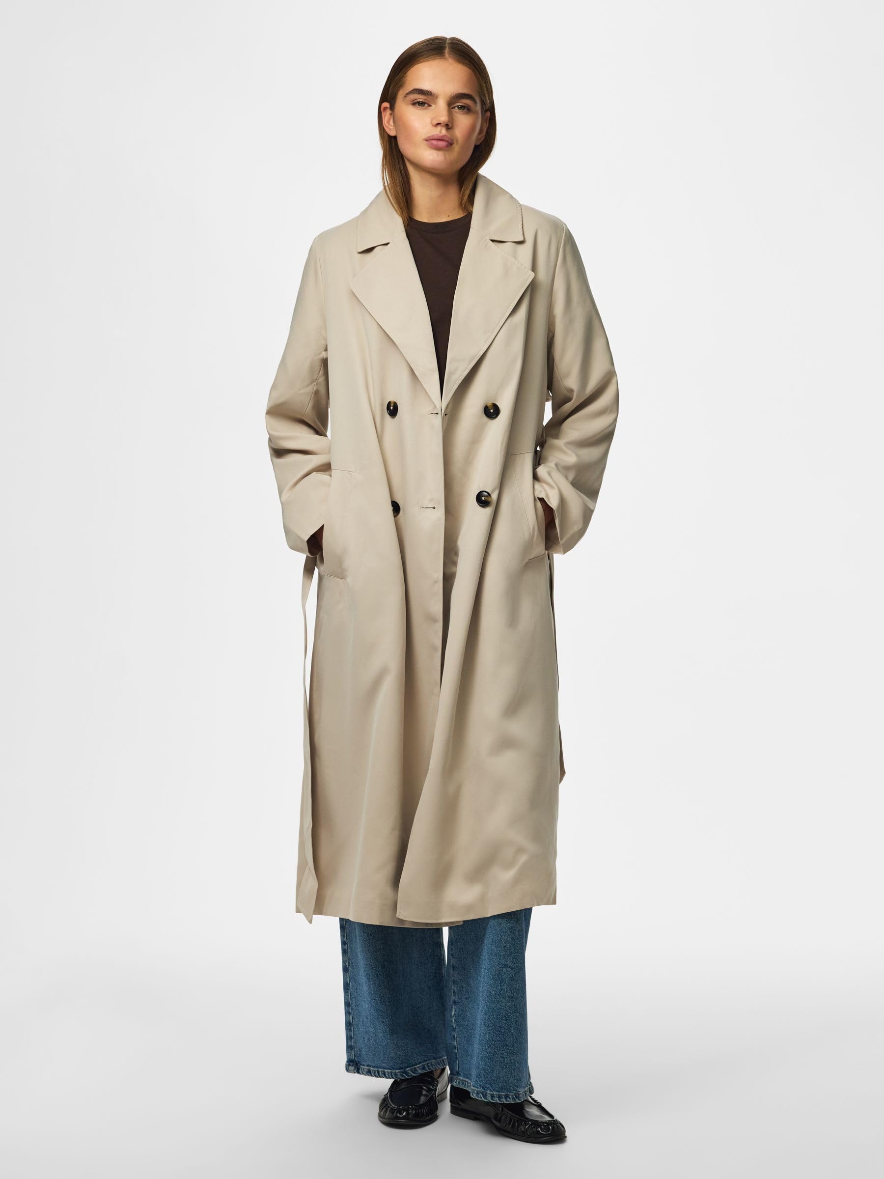 PIECES Pcscarlett Ls Trench Coat Noos trench donna manica lunga