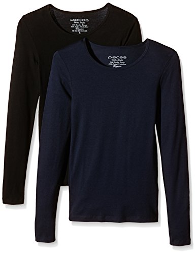 Pieces Pcholly LS magliette donna M 2 pezzi cotone