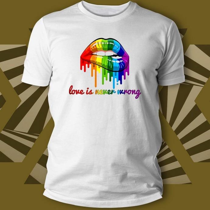Matrix Lgbtee Rex Pride LGBT-Lips t-shirt unisex cotone