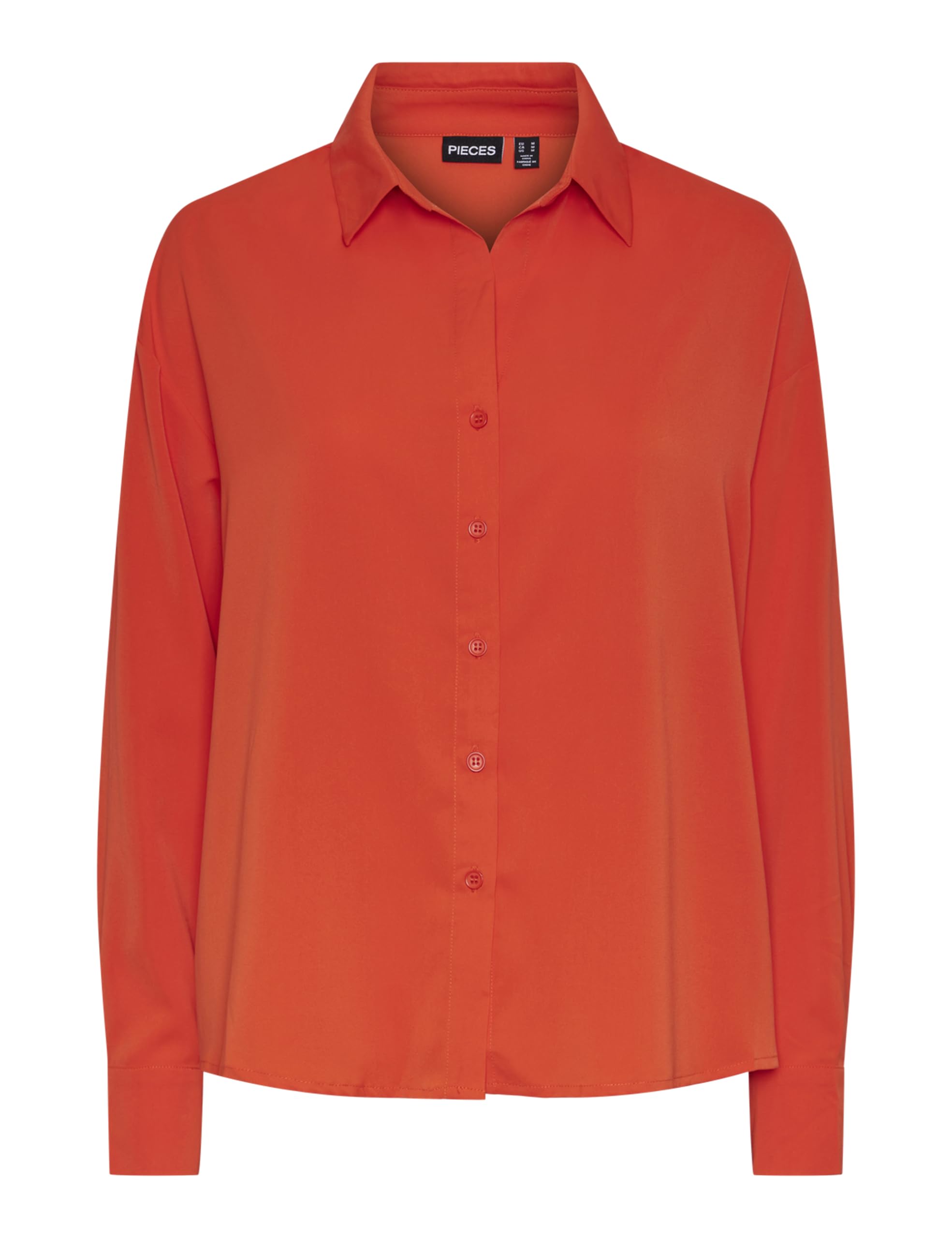 PIECES Pcfranan LS Shirt Noos BC camicia donna manica lunga