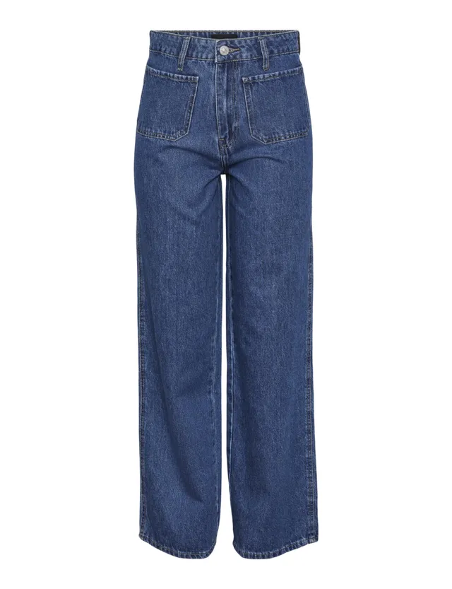 Pieces Pcsky HW Pocket Wide jeans donna XS