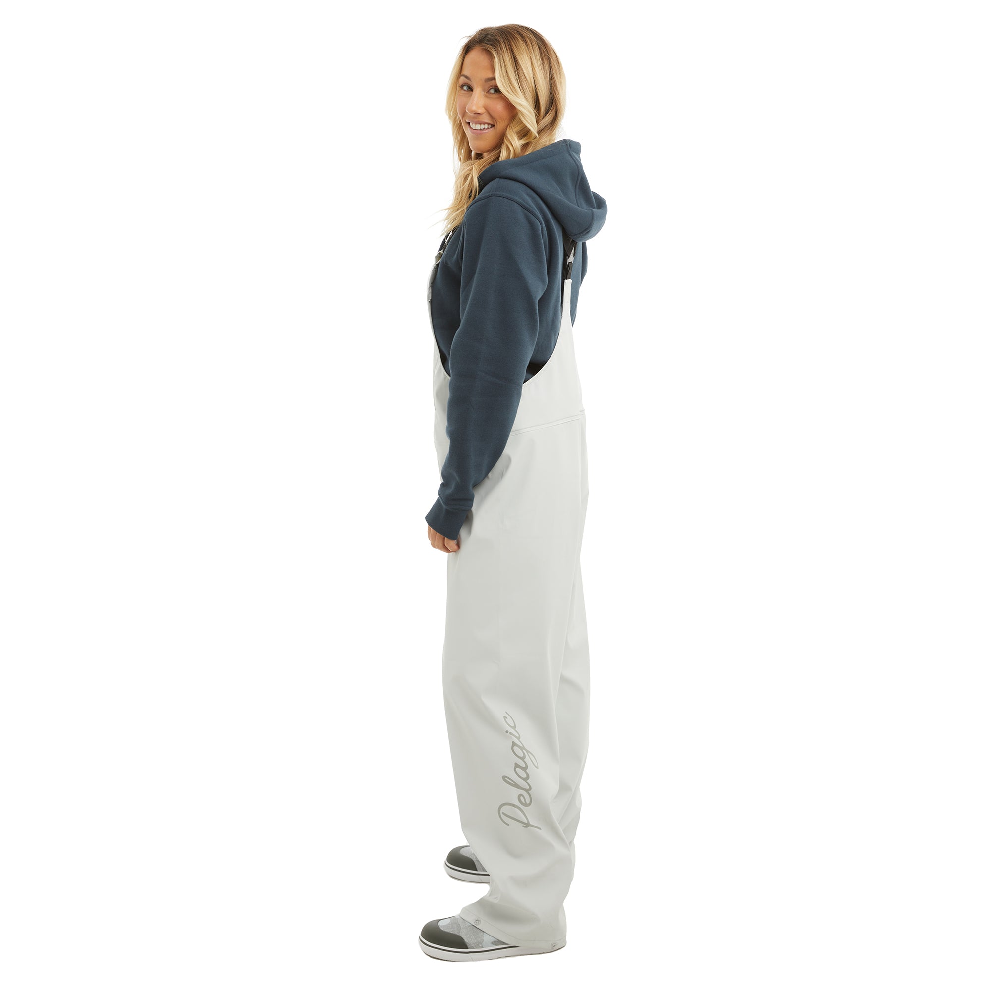 Pelagic Ws Chubasco Bib salopette donna grigio chiaro impermeabile