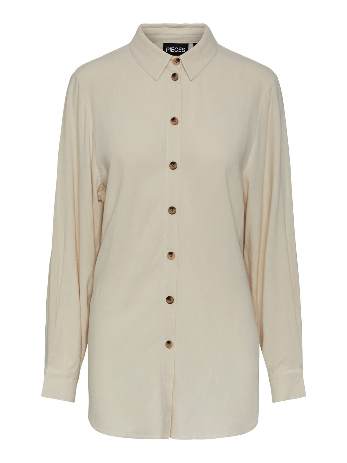 Pieces Pcvinsty camicia lino oversize taglia L