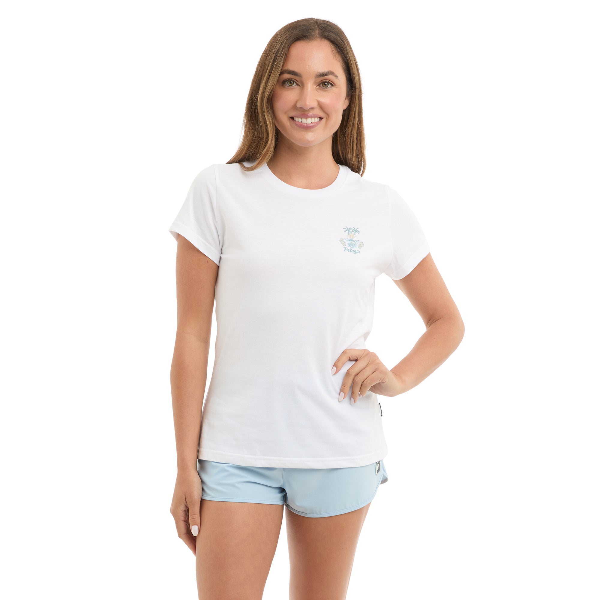 Pelagic Ws Isla Tortuga maglietta donna bianca cotone bio