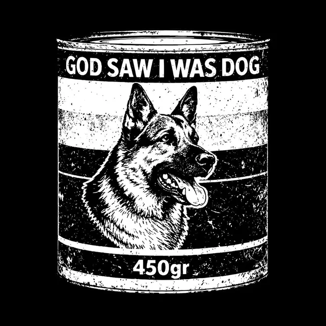 Matrix Music Store God Saw I Was Dog Can Color t-shirt cotone organico