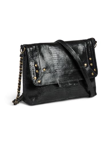 PIECES Pcfelizia Body Cross borsa pelle nera tracolla