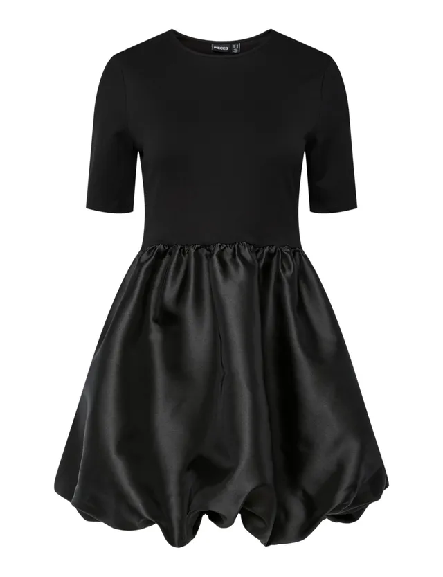 Pieces Pcmathilde Balloon 2/4 Dress abito donna nero XS